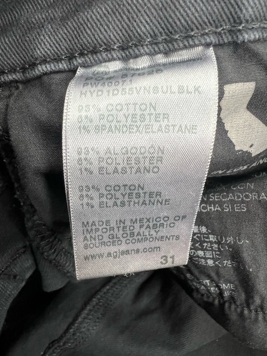 Ag Farrah Boot Crop jeans black sz 31 - Picture 8 of 9